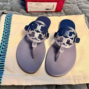 NIB Tory Burch Miller Sandals Two-Tone Blue - 9